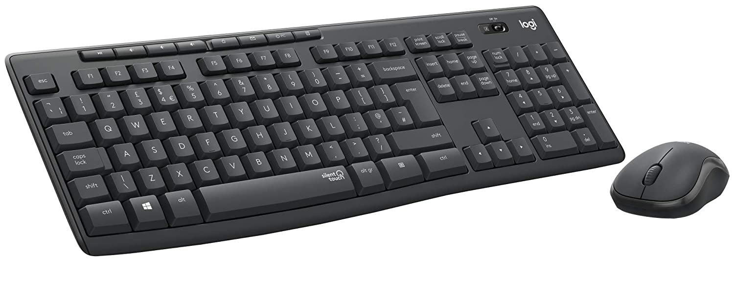 Nikke Inspirere konstant Logitech MK295 Wireless Keyboard and Mouse Combo - SilentTouch Technology,  Full Number Keyboard, Shortcut Buttons, Nano USB Receiver, 90% Less Noise -  Black - oneClick Infotech
